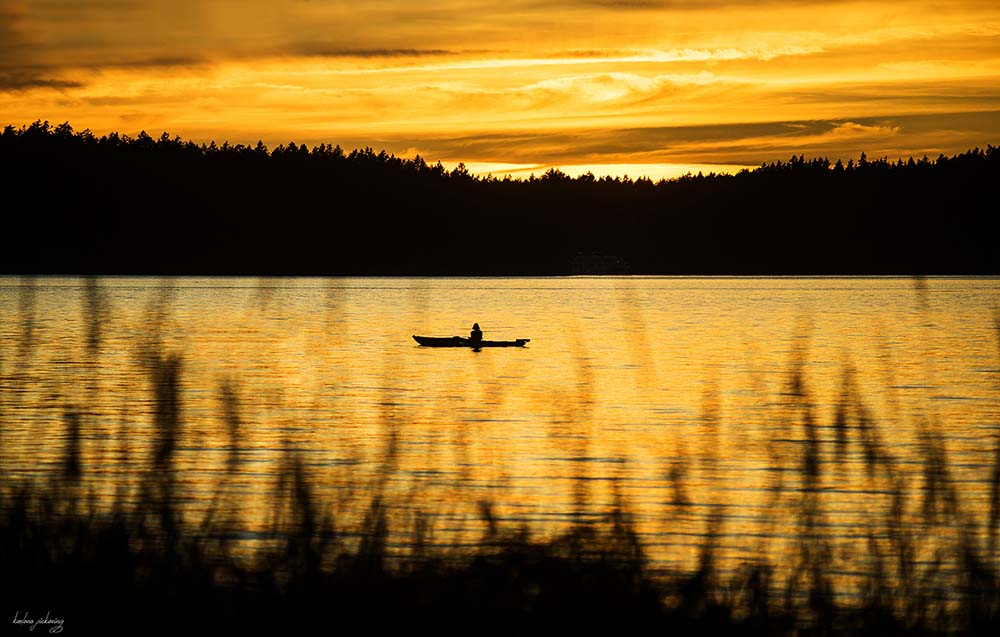 lopez island karlena pickering odlin park kayak sunset